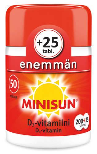 17,90 /kpl (norm. 22,78 96,24 162,73 /kg) Minisun Monivitamiini Vahva 120 tabl.