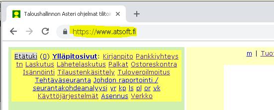 10 ATSOFTIN NETTISIVUT SUOJATULLA YHTEYDELLÄ www.atsoft.