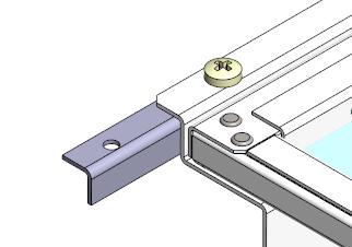 7219820 LT24670 Mounting bracket for Aisle roof Liitoskappale 800 leveiden kattomoduulien kiinnittämiseksi vierekkäisiin esim.