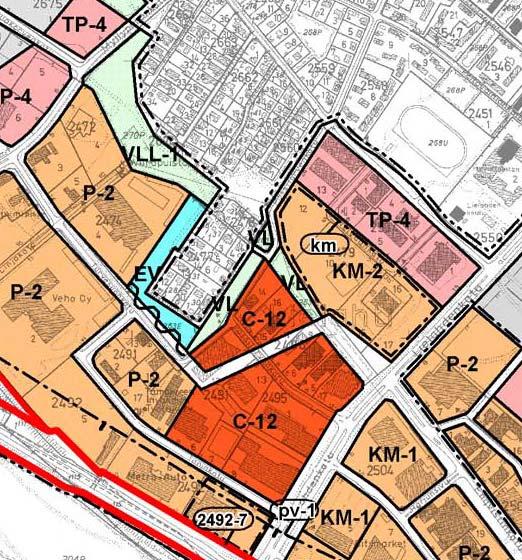 Suunnittelualue: Alue sijaitsee n. 6 km luoteeseen kaupungin keskustasta, Lielahden ja Ryydynpohjan kaupunginosassa.