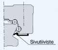estetään vieraiden aineiden pääsy johteelta kelkkaan. Päätytiiviste Vakio.