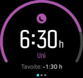 3.30. Uniseuranta Hyvä yöuni on mielen ja kehon terveyden kannalta tärkeä tekijä. Voit seurata nukkumistasi kellolla ja saada selville, paljonko keskimäärin nukut.