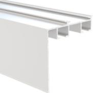 16/001 Zn/HCR, satiinikromattu VERHOKISKOT Valkoinen etulevyllinen 2-urainen verhokisko PARVEKKEIDEN