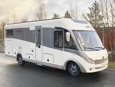 Tyylikäs erillisvuoteinen talvipaketti ALDE, nestekiertoinen lattialämmitys ym. Dethleffs Trend I 707 E 83. Fiat 2,3 Mjet 18hv 2017. Alde.