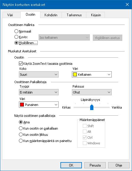 106 3. Valitse Yksilöllinen... 4. Muokkaa asetukset haluamallasi tavalla 5.