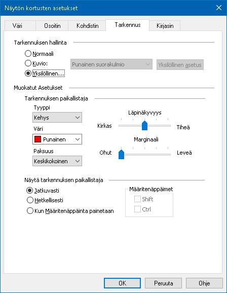 114 3. Valitse Yksilöllinen... 4. Muokkaa asetukset haluamallasi tavalla 5.