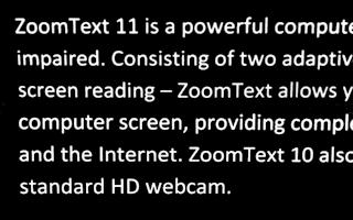 200 ZoomText kamera ZoomText Kamera toiminto mahdollistaa minkä tahansa teräväpiirtoisen verkkokameran suurentaa painettuja ja muita asioita suoraan tietokoneen ruudulle mukaan lukien