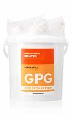 Yleiskuvaus FIRESAFE GPG MORTAR GPG on kipsistä, perliitistä ja lasikuidusta koostuva jauhe, joka veteen sekoitettuna muodostaa valkoisen palonkestävän ja koostumukseltaan juoksevan tai kiinteän