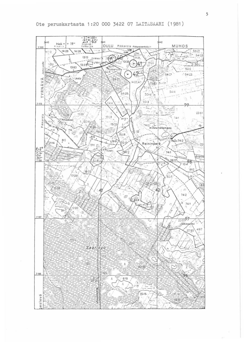 Ote peruskartasta 1:20 000