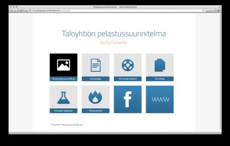 Asukasnäkymä ei vaadi kirjautumista. Toimintaohjetiivistelmän alareunasta löytyy suunnitelmakohtainen verkko-osoite, joka laitetaan hyvin esille taloyhtiössä.