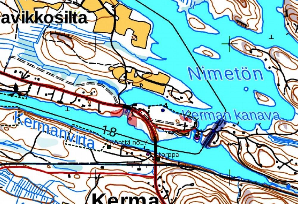 13 6. Tulokset Inventoinnissa kartoitettiin kaksi uutta muinaisjäännöskohdetta (1 Kermankoski Kerman sahan alue ja 2 Kermankoski 2 rakennusten jäännökset) sekä kaksi kulttuuriperintökohdetta 3 Kerman