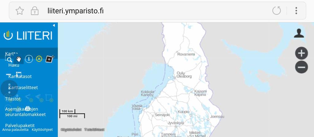 Lisäksi: Elinympäristön tietopalvelu Liiteri Liiteri kokoaa yhteen useita rakennettua