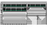 51V Vasemmalle asennettava L 2275 x S 340 x K 1000 mm n 4 alumiinihyllytasoa jakajilla ja