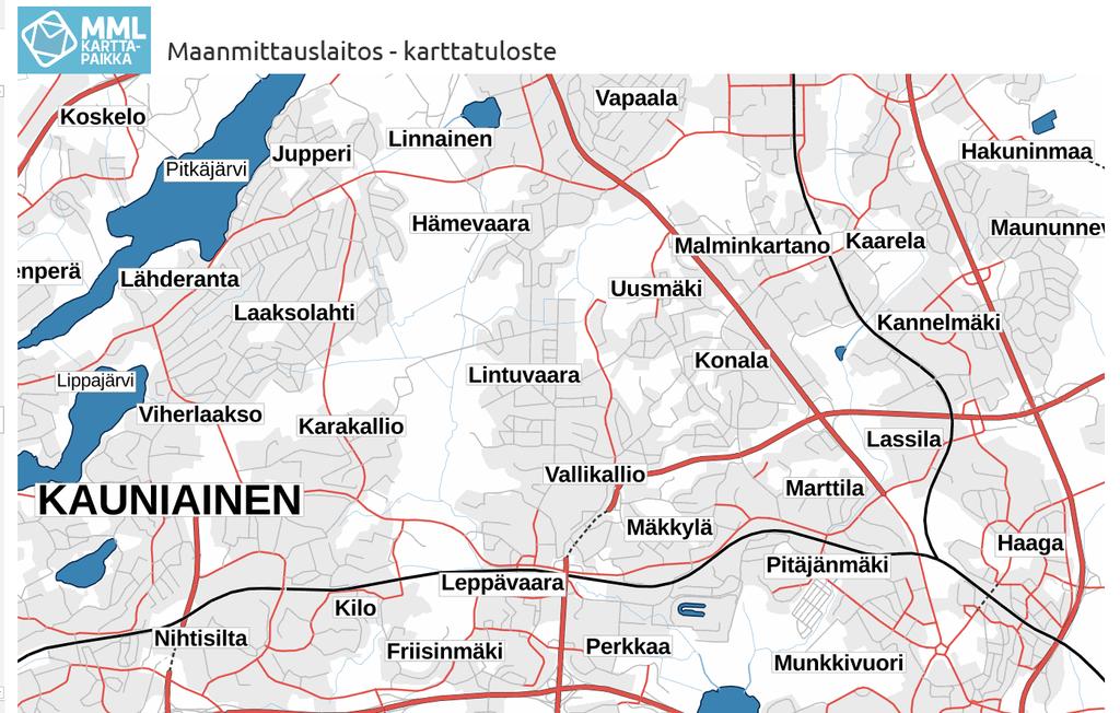 Tulostettu Maanmittauslaitoksen