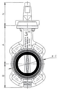 ASTM A 351-94 CF8M 1 3 Sisäpesä EPDM tai nitriili 1 4