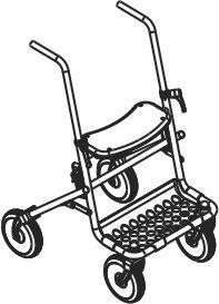 Lisätarvikkeet Invacare Banjo P452E/3 4.2.3 Takaheijastimen asettaminen HUOMIO!