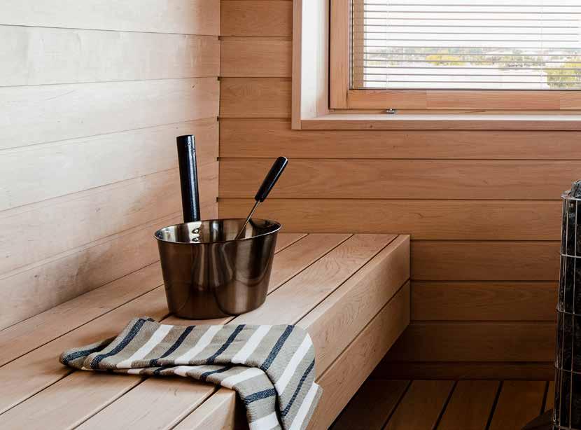 Skanska Design Varusteet Kylpyhuone, wc ja sauna Saunan panelointi ja