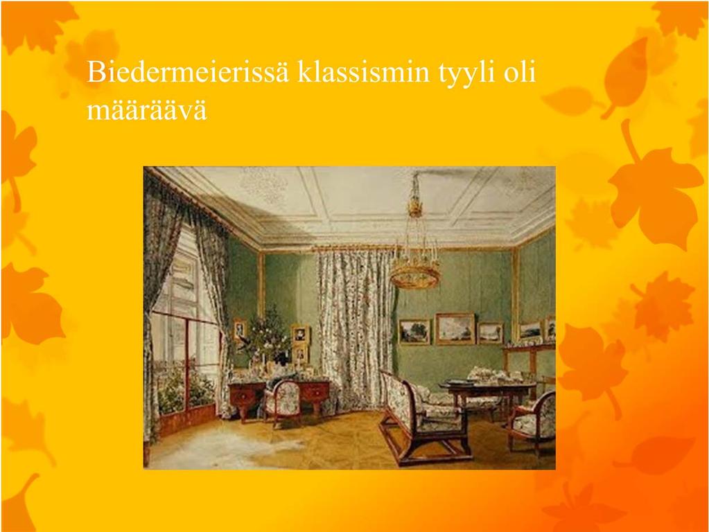 Biedermeier arkkitehtuurin piiriin kuului erityisesti teollisuusarkkitehtuuri ( tehtaat, tuotantolaitokset).