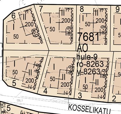 pinta-ala: 443-706 m 2 Rakennusoikeus: 200+50 k-m 2