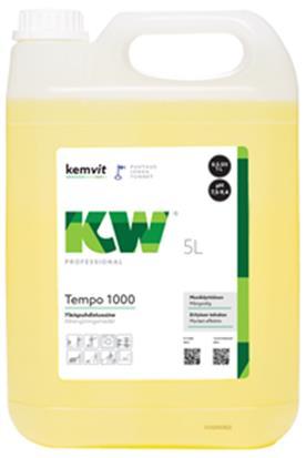 Käyttökohteet/työmenetelmät KW Tempo 1000 Yleispuhdistusaine Heikosti emäksinen yleispuhdistusaine, käsi- ja konemenetelmiin kaikille vettä sietäville pinnoille.