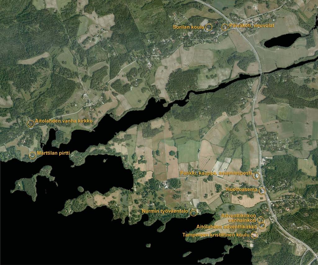 2 LÄHTÖKOHDAT 2.4.5 LIIKENNE Osayleiskaava-alueen eteläpuolella kulkee valtatie 9, joka on osa valtakunnallista runkotieverkkoa.