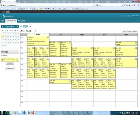 LUKUJÄRJESTYSPALVELU Lukujärjestyspalvelu sisältää opetusryhmien ja opettajien lukujärjestykset.