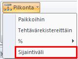 10.7.3 Tehtävän pilkkominen sijaintiväleittäin Voit myös pilkkoa pilkonta-toiminnolla tehtävän sijaintiväleihin.