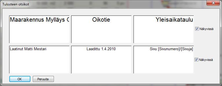 Otsikoihin muuttujien lisääminen Otsikon tekstiä voi muotoilla yllä olevan valikon Määritä tyyli... -toiminnolla maalaamalla ensin muotoiltava teksti ja valitsemalla sitten "Määritä tyyli ".