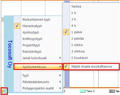 näkyviin halutut aikavälit. Kuva.