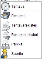 käsitteen ja kaavion. Uusia elementtejä saa lisätty Näkymä-välilehdeltä Elementtiosiosta kohdasta "Lisää". Kuva.