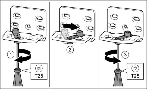 Fig. 16 (3, 4) u Aseta laakeritappi kokonaan paikoilleen. Varmista tällöin, että lukitusnokka osoittaa taaksepäin. Fig. 16 (5) 4.3.5 Oven laakerikappaleiden siirtäminen* Laitteille, joissa ei ole sulkeutumisvaimenninta: Fig.