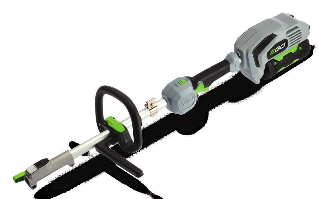 MULTI-TOOL VOIMAKAS HIILIHARJATON TAKAMOOTTORI Antaa voimaa kaikkiin EGO Power + lisälaitteisiin JYKEVÄ TERÄSAKSELI Jämäkkä ja kestävä HELPPO JA YKSINKERTAINEN MEKANISMI Tekee lisälaitteiden