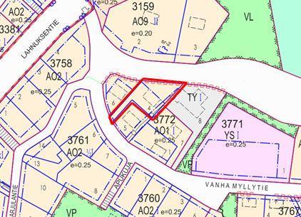 .. Asemakaava Suunnittelualueella (kuva 7) on voimassa asemakaava, joka on vahvistettu..00 (-9).