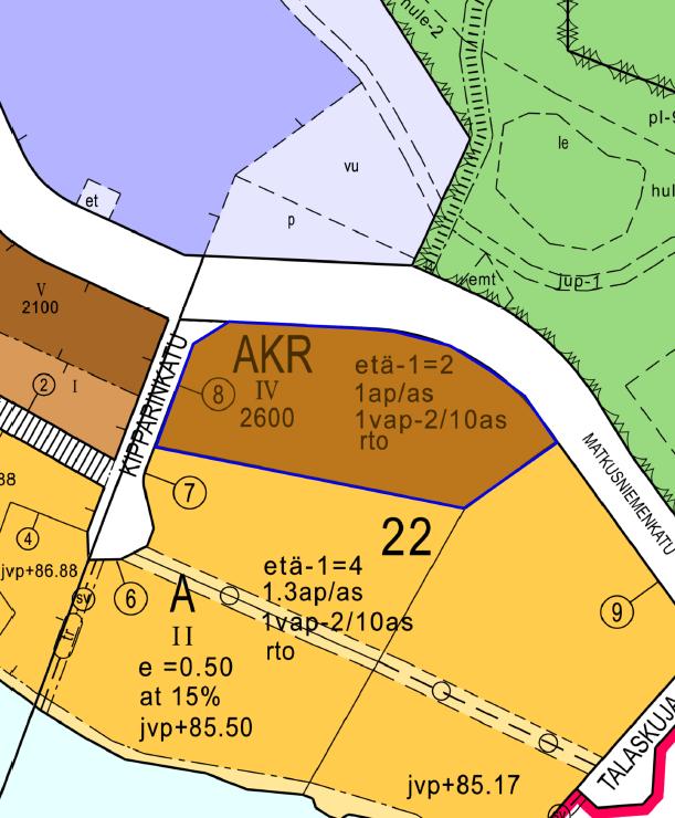 Kuopion kaupunki Pöytäkirja 3/2018 11 (45) 39 Tontti 297-33-22-8 Matkausniemenkadun varressa.