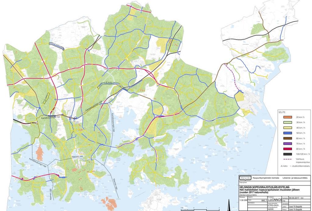 Nykyiset nopeusrajoitukset Nopeusrajoitukset