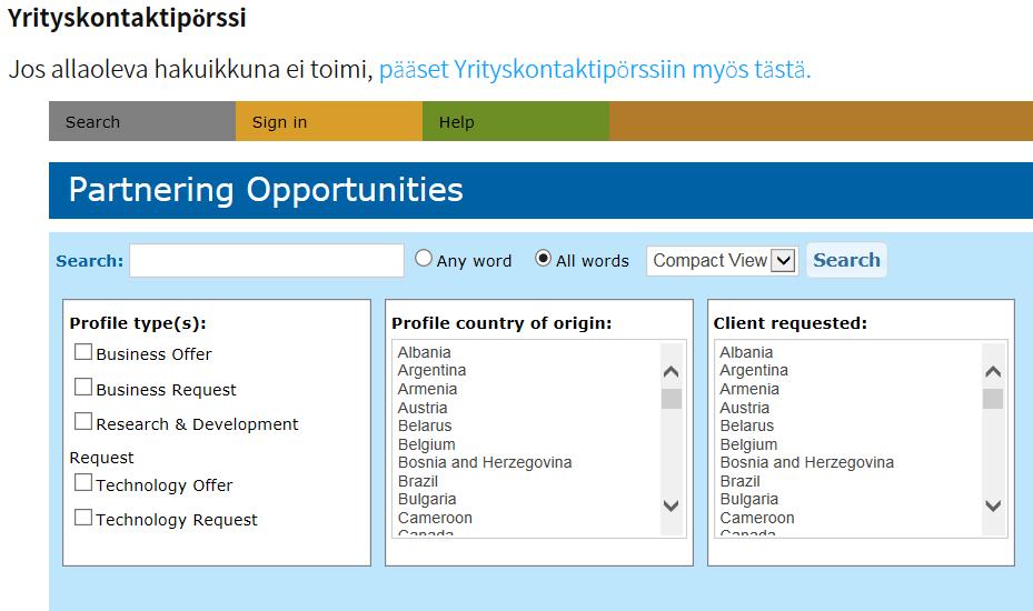 Verkottamispalvelut: Enterprise Europe Network TeamFinland TURKU SCIENCE