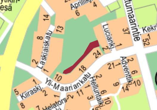 Palmusunnuntaipuisto VL Asiakaspalautteet: Asukas oli toivonut alikasvoksen