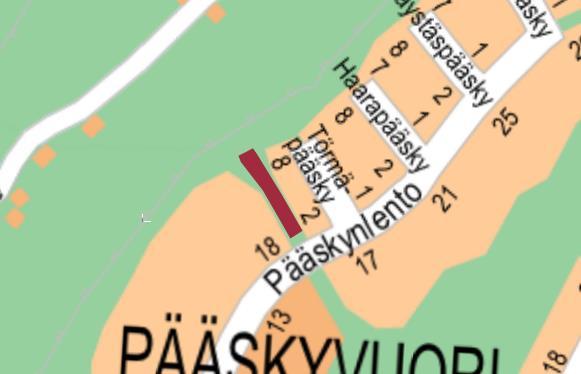 Polun haarautuvassa kohdassa runsaasti sairastuneita, huonokuntoisia haapoja.