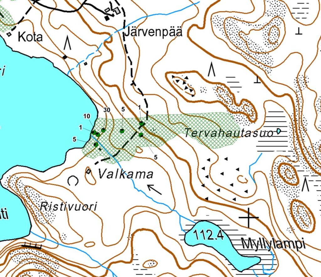 11 (23) 3.1.7 Valkaman liito-oravan elinalue (4,4 ha) Kohde on Kiminkijärven itäkärkeen sijoittuva puustoltaan vaihteleva metsäalue, joka on osin syntynyt vanhoille pelloille tai laitumille.