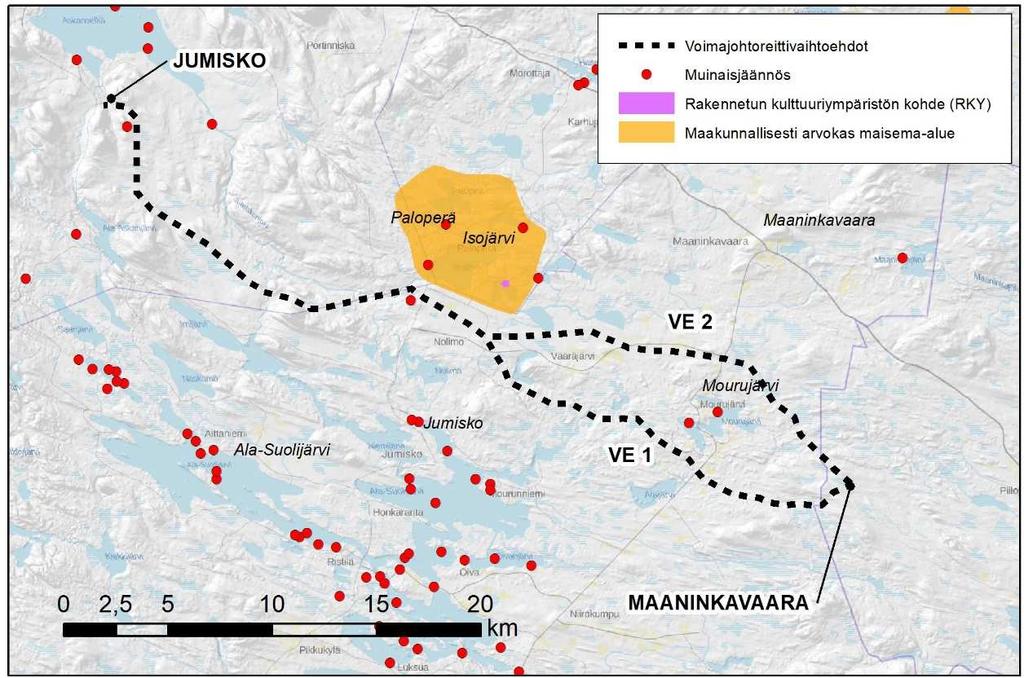 Ympäristövaikutusten arviointiohjelma 23 5.5.2 Kuntien kaavat Kuusamossa on koko kunnan kattava yleiskaava (lainvoimainen 2009).