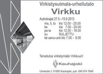 LIIKUNTATOIMILUETTELO AKAAN KAUPUNKI Liikuntapalvelut Nuorisosihteeri Jouko Pekkarinen 040 3354 625 jouko.pekkarinen@akaa.