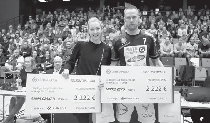 PERTTI FLINCK LP Viestin Anna Czakan ja VaLePan Mikko Esko kuittasivat muhkeat rahapalkinnot LähiTapiolan Pistekilpailun voitosta. SARJAKAUSI 2017 2018 Miesten liigan tulokset ja tilastot.