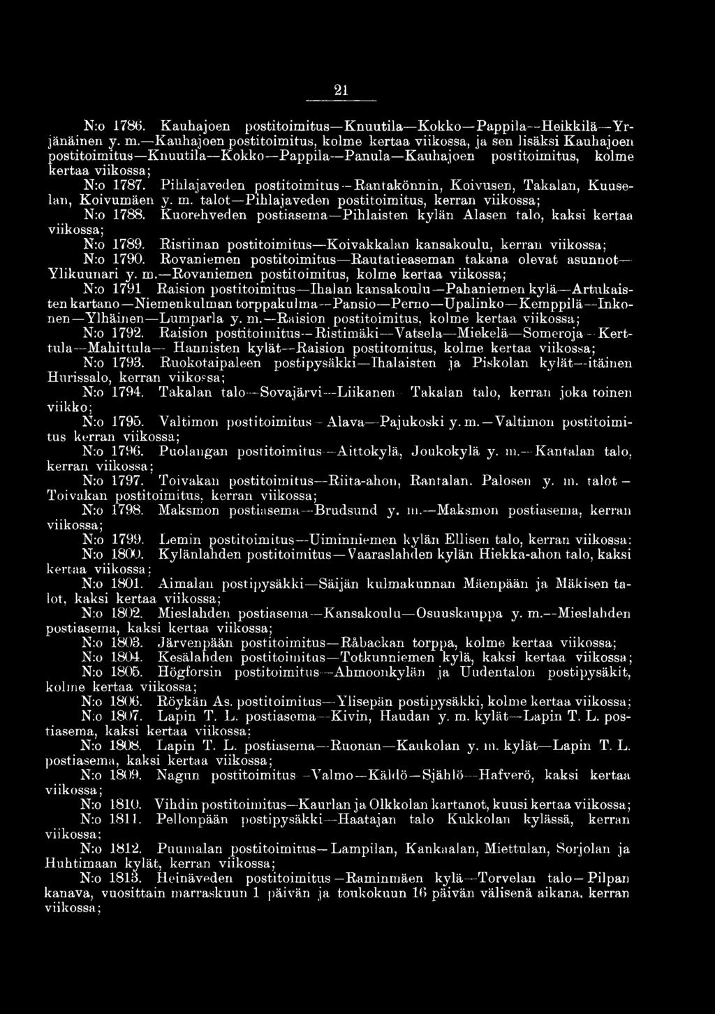 Rovaniemen postitoimitus Rautatieaseman takana olevat asunnot Ylikuunari y. m.