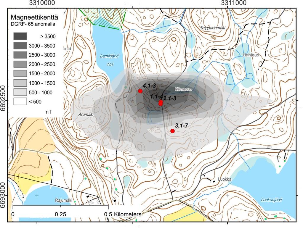 GEOLOGIAN TUTKIMUSKESKUS GTK 52/2017 5 3.1 Liuhto Liuhdon kohde sijaitsee Uusimaan vyöhykkeessä (esim. Nironen et al.