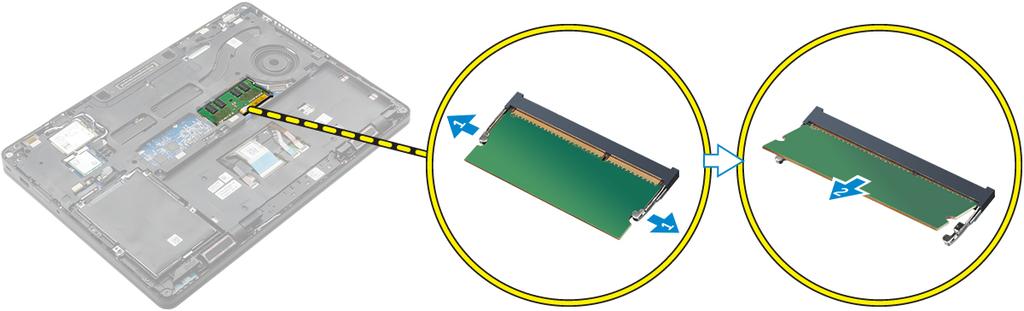 4 Aseta SSD-aseman kiinnike SSD-aseman päälle ja kiinnitä se tietokoneeseen kiristämällä ruuvit.
