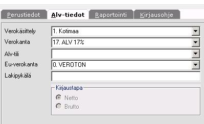 ALV-tiedot Aktiiviset tilit Tilikartan tilit siirtyvät Approvaliin kerran tunnissa eli jos lisäät tai poistat tilin, muutos on käytössä Approvalissa viimeistään