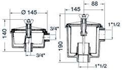 cover with clear polycarbonate glass; swivelling stainless steel bearing band; specially suited for