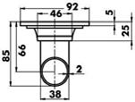 50 Seacocks Cockpit drain AISI 316 Made of AISI 316 stainless steel; fitted with non-return system