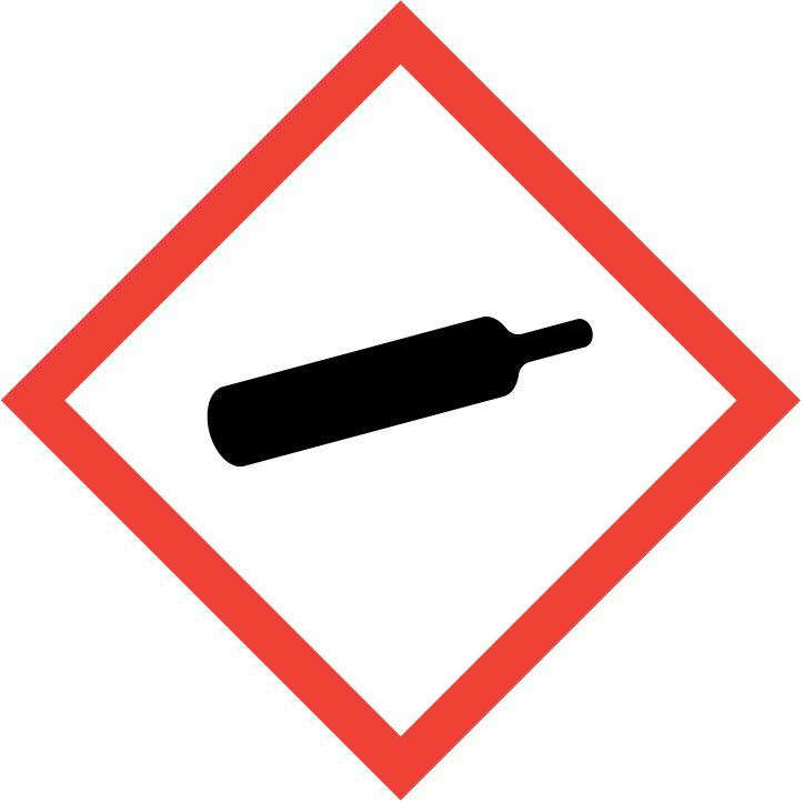 2/2008 [CLP] mukaisesti Fyysiset vaarat Hapettavat kaasut, vaarakategoria 1 H270 Paineen alaiset kaasut : Puristettu kaasu H280 2.2. Merkinnät Merkinnät asetuksen (EY) N:o 1272/2008 [CLP] mukaisesti