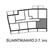 Huoneistopohjat 2h + kt 44,0 m 2 Asunto A7, 1. kerros Asunto A14, 2. kerros Asunto A22, 3. kerros Asunto A30, 4. kerros Asunto A38, 5. kerros Asunto A46, 6.